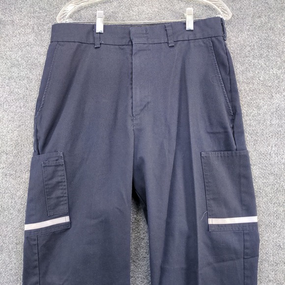 FedEx Stan Herman Men's Uniform Pants Blue Size 34R-33 Reflective Employee - Picture 8 of 12